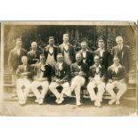 Yorkshire C.C.C. c1920s. Original sepia photograph of the Yorkshire team seated and standing in rows