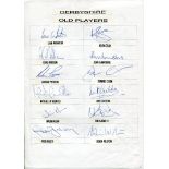 Derbyshire C.C.C. 1930s-2000s. Eleven unofficial autograph sheets with printed titles and players'