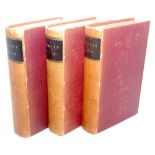 Wisden Cricketers' Almanacks 1909, 1910 and 1911. 46th to 48th editions. Bound in maroon boards,