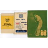 South African tours of England. Three fixture booklets issued for the cricket tours of 1947 (Shell