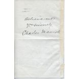 Charles Marriott. Oxford University 1870-1871. Early two page handwritten letter, dated 14th March