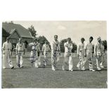 Sir Julian Cahn's Cricket team tour to New Zealand 1939. Original mono photograph of the Cahn team