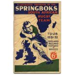 South African tour of Great Britain 1931-32. 'Illustrated Souvenir of the Springboks, South