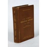 Wisden Cricketers' Almanack 1900. 37th edition. Original hardback. Some wear and nicks to base of