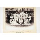 Sheffield Park v The Parsees (Bombay, India) 1886. Large original sepia photograph of the Parsees