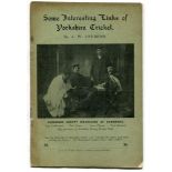 'Some Interesting Links of Yorkshire Cricket'. J.W. Overend 1918'. Original pictorial covers with