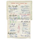 Rugby Union. British Lions tour to Australia and New Zealand 1959. Official autograph sheet nicely