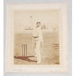 Tom Richardson, Surrey & England 1892-1904. Original sepia photograph of Richardson in bowling pose.