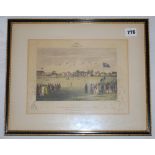 Lithograph, "Cricketing. (Lord's Cricket Ground, St John' s Wood. Match of the Gentlemen &