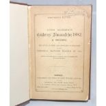 Wisden Cricketers' Almanack 1882. 19th edition. Original paper wrappers, bound in dark brown boards,