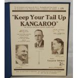 'Keep Your Tail Up Kangaroo. The Official Australian Cricket Board Song'. Words and music by Neil