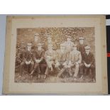 Kent C.C.C. 1906. 'The Professionals'. Original sepia photograph of nine Kent professional players