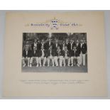 Sussex C.C.C. 1960. Official mono photograph of the team, standing and seated in rows, wearing