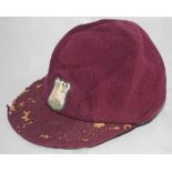 Everton de Courcy Weekes. Barbados & West Indies 1944/45-1963/64. West Indies maroon cloth Test cap,