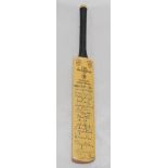 Pakistan tour to England 1971. Gray Nicholls 'Crusader' miniature cricket bat, 11.5", signed to face