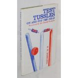 'Test Tussles On and Off the Field'. D.K. Darling. Tasmania 1970. Original hardback with good