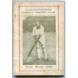 Gloucestershire County Cricket Club Yearbook 1929. Original pictorial covers with image of W.G.