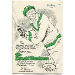 Don Bradman. Official Anglo-American Sporting Club Dinner menu with Guest of Honour 'Sir Don Bradman