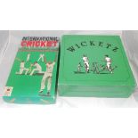 Cricket Games. Box containing an assortment of mainly modern cricket games etc including