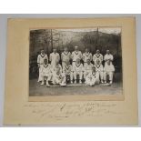 Australia tour to England 1934. Original mono photograph of the Australian players, seated and