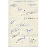 Gloucestershire C.C.C. c1959. Official autograph sheet on Gloucestershire County Cricket Club