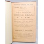 Wisden Cricketers' Almanack 1889. 26th edition. Original paper wrappers, bound in dark brown boards,