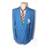 Nick Cook. Northamptonshire & England. Official mid blue blazer, by Burton, worn by Cook on the