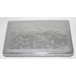 Scottish Football Association. Silver plated cigarette case issued by Scottish F.A. in 1950. With