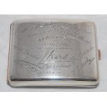 Golf. Silver cigarette case presented to J. Sibson (a professional at Rushcliffe Golf Club 1931-