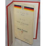 M.C.C. tour of New Zealand 1929/30. M.C.C. v New Zealand. Second Test'. Official programme for the