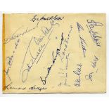 Glamorgan C.C.C. 1961. Album page nicely signed in ink by twelve members of the Glamorgan team.