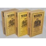 Wisden Cricketers' Almanack 1938, 1939 & 1940. 75th to 77th editions. Original limp cloth covers.