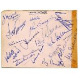 Leicestershire C.C.C. 1961. Album page nicely signed in ink by fifteen Leicestershire current and