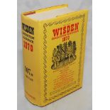 Wisden Cricketers' Almanack 1970. Original hardback with dustwrapper. Very minor faults to