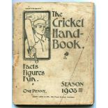 'The Cricket Handbook' 1903. John Leng & Co Ltd, Fleet Street, London. Wear, staining and foxing and