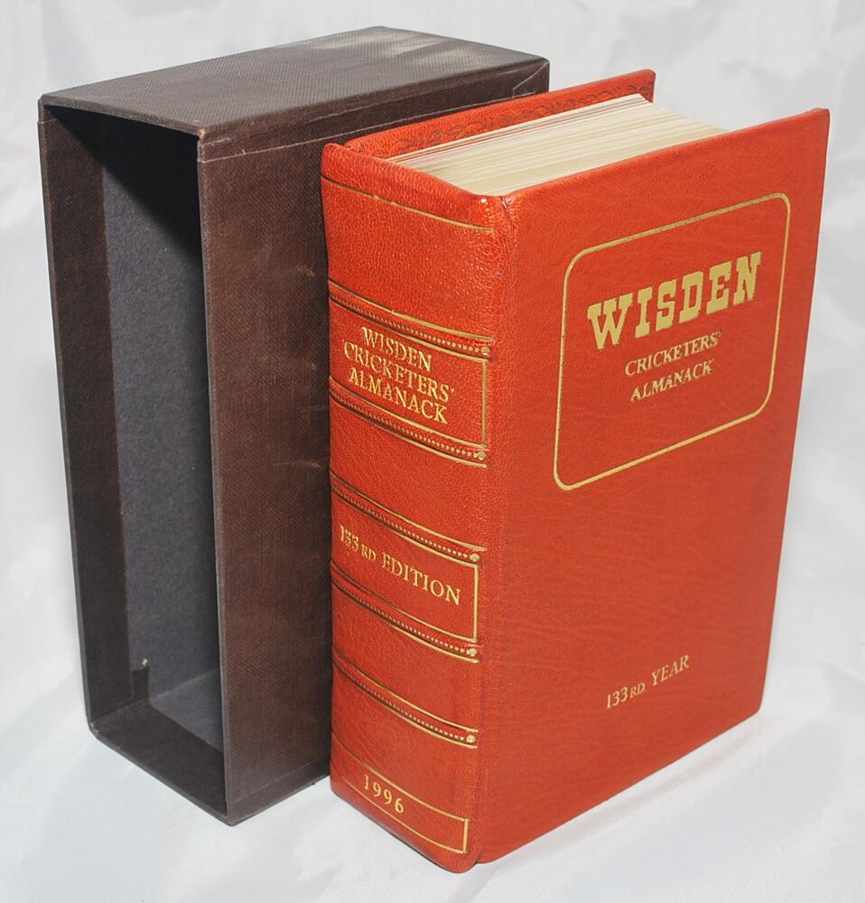 Wisden Cricketers' Almanack 1996. 133rd edition. De luxe full leather bound limited edition