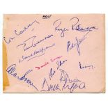 Kent C.C.C. 1961. Album page nicely signed in ink by eleven Kent players. Signatures include