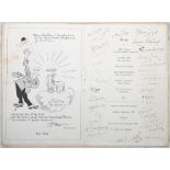 Yorkshire C.C.C. 1935. Original large menu for the 'Dinner to The Yorkshire County Cricket Team.