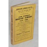 Wisden Cricketers' Almanack 1918. 55th edition. Original paper wrappers. Very minor bowing to spine,
