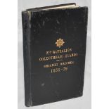 'Second Battalion Coldstream Guards Cricket Matches 1865-79'. Windsor 1879. Original black leather