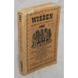 Wisden Cricketers' Almanack 1942. 79th edition. Original limp cloth covers. Only 4100 paper copies