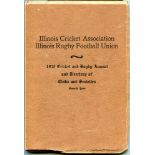 'Illinois Cricket and Rugby Annual for 1938'. 4th year of publication. Published by K.A. Auty,