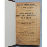 Wisden Cricketers' Almanack 1909. 46th edition. Original paper wrappers, bound in dark brown boards,