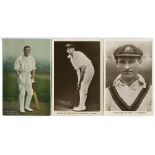 Australia Test cricketers c1930. Fourteen colour and mono postcards of Australian cricketers.