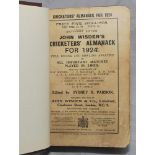 Wisden Cricketers' Almanack 1924 & 1925. 61st and 62nd editions. Original paper wrappers, bound in