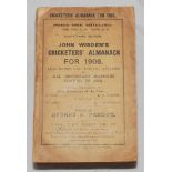 Wisden Cricketers' Almanack 1906. 43rd edition. Original paper wrappers. Wear and age toning to