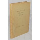 'Haagsche Cricket Club Gedenboek 1878-1938'. J.W.G. Coops etc. The Hague 1938. Signed in pencil to