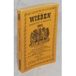 Wisden Cricketers' Almanack 1941. 78th edition. Original limp cloth covers. Only 3200 paper copies