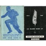 Rugby Union programmes. Midlands Counties 1951-1984. Selection of nine official match programmes for