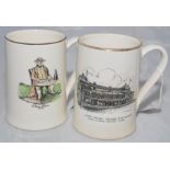 'Lord's Cricket Ground- The Pavilion. Marylebone Cricket Club' and 'William Davies, Scorer'. Pair of